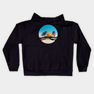 Birds eat lemon Kids Hoodie